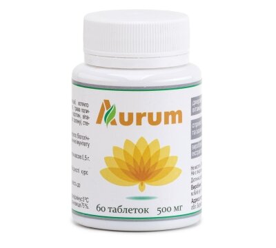 Aurum, improving immunity during seasonal diseases and for antioxidant activity, 60 tabl.