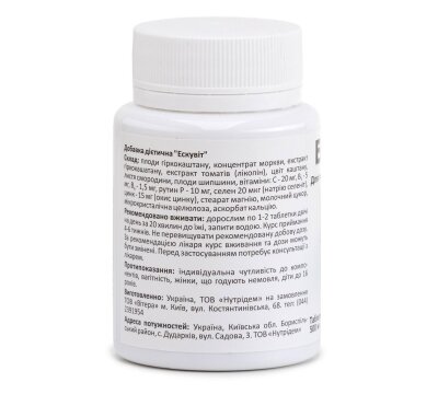 Eskuvit, kompleks witamin na żylaki, dla układu odporno-ruchowego, 60 kapsułek
