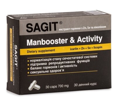 Sagit, naturalny ekstrakt z jarzębiny z Zn dla zdrowia mężczyzn, 30 kapsułek 